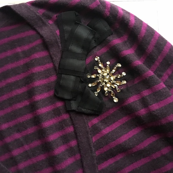 {Loft} Striped Purple Cardigan Size S - Picture 2 of 8
